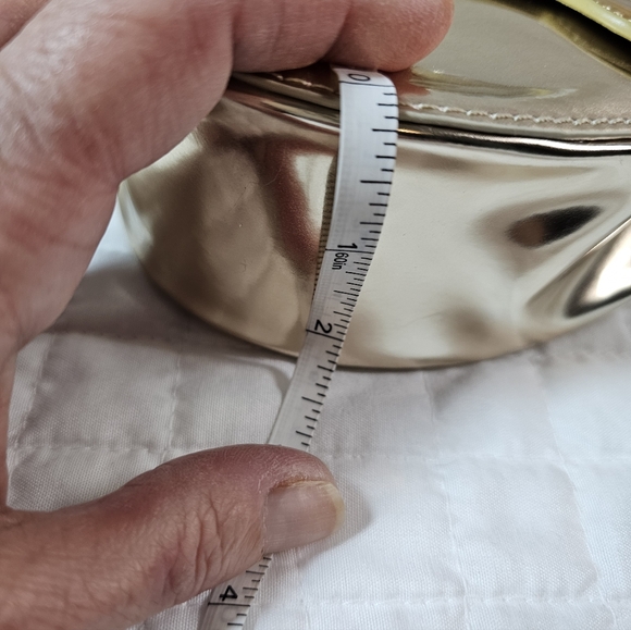 Cle De Peau Silver And Gold Metallic Mini Crossbody Bag With Chain Strap NEW - Picture 16 of 16